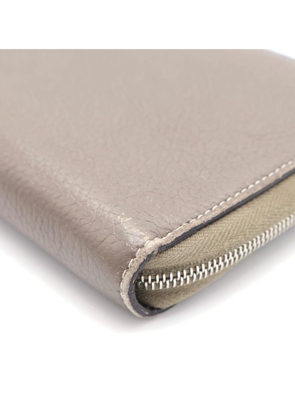 Celine Round Zip Leather Wallet Beige - Picture 6 of 6